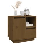 vidaXL Tables de chevet 2Pièces Marron miel 50x34x50cm Bois de pin massif