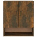 vidaXL Armoire murale Chêne fumé 60x31x70 cm Bois d'ingénierie