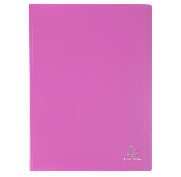 Protège-documents En Polypropylène 5/10e Opak Pochettes Cristal 160 Vues - A4 - Rose - X 8 - Exacompta
