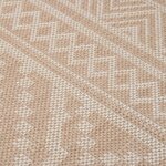 vidaXL Tapis à tissage plat d'extérieur 200x280 cm Rayures brunes