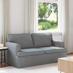 vidaXL Canapé Gris clair 142 x 80 x 85 cm tissu