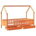 vidaXL Cadre de lit enfants avec tiroirs sans matelas 90x200 cm bois