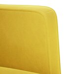 vidaXL Canapé deux places Jaune 111 cm Velours