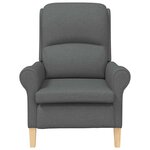 vidaXL fauteuil Gris foncé 76 x 94 x 102 cm Tissu Sharpa