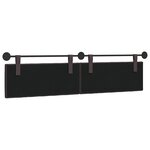 vidaXL Tête de lit suspendue Marron foncé Tissu