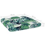 Vidaxl chaises de jardin 2 pièces et coussins motif feuilles pin imprégné