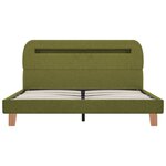 vidaXL Cadre de lit avec LED Vert Tissu 140x200 cm