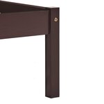vidaXL Cadre de lit Marron foncé Bois de pin massif 120x200 cm