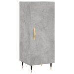 vidaXL Buffet Gris béton 34 5x34x90 cm Bois d'ingénierie