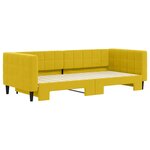 vidaXL Lit de jour avec lit gigogne jaune 90x200 cm velours