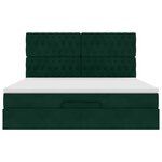 vidaXL Cadre de lit ottoman avec matelas vert foncé 160x200 cm velours