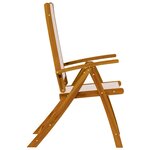 vidaXL Chaises pliables de jardin lot de 6 bois d'acacia et textilène