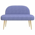vidaXL Banc rembourré avec dossier Bleu jean 110 x 60 x 76 cm