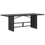 vidaXL Set de repas de jardin 7 pièces Noir Rattan Poly
