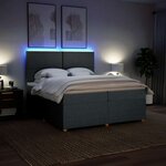 vidaXL Sommier à lattes de lit avec matelas Gris foncé 200x200cm Tissu