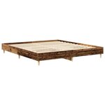 vidaXL Cadre de lit sans matelas vieux bois 200x200 cm bois ingénierie
