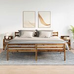 vidaXL Tables de chevet 2 Pièces avec 2 tiroirs vieux bois 40x33x60 cm