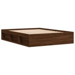 vidaXL Cadre de lit chêne marron 150x200 cm très grand