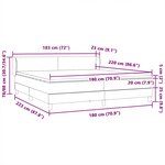 vidaXL Sommier à lattes de lit et matelas gris foncé 180x220cm velours