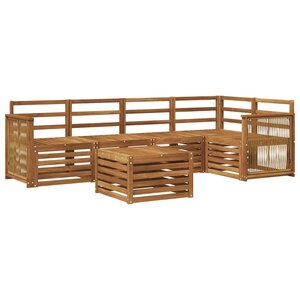 vidaXL Ensemble de canapés d'extérieur 5 pc Naturel