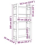vidaXL Bibliothèque/Séparateur de pièce 80x35x160 cm Bois massif