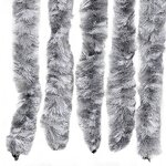 vidaXL Moustiquaire Blanc et gris 56x200 cm Chenille