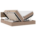 vidaXL Lit avec rangement et LED avec stockage Cappuccino 180 x 200 cm