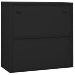 vidaXL Armoire à portes coulissantes avec jardinière Anthracite Acier