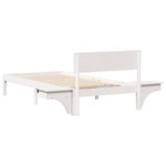 vidaXL Cadre de lit avec tables de chevet Blanc Bois massif en pin