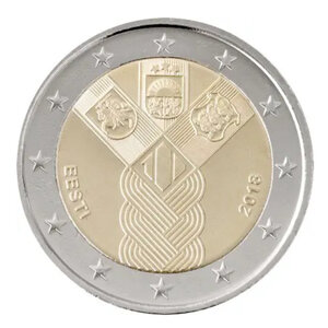2 euros commémorative Estonie 2018 - Indépendance des Pays baltes.