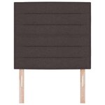 vidaXL Tête de lit LED Montage mural Marron foncé 80 cm tissu