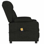 vidaXL Fauteuil de massage Noir Tissu