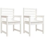 vidaXL Chaises de jardin lot de 2 blanc 60x48x91 cm bois massif de pin