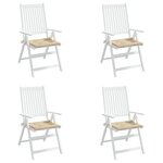 vidaXL Coussins de chaise de jardin 4 Pièces beige 50x50x3cm tissu oxford