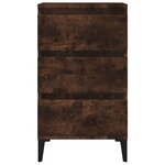 vidaXL Table de chevet chêne fumé 40x35x70 cm bois d'ingénierie