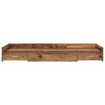 vidaXL Cadre de lit avec rangement Bois Ancien 100 x 200 cm