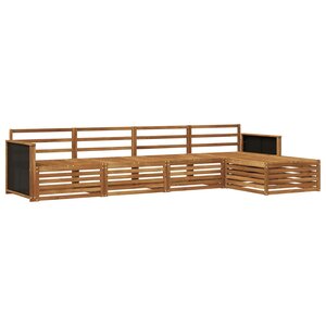 vidaXL Ensemble de canapés d'extérieur 5 pc Naturel