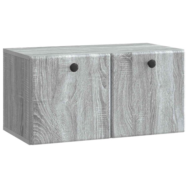 vidaXL Meuble TV mural 59 5 x 31 x 30 cm Sonoma gris Bois d'ingénierie