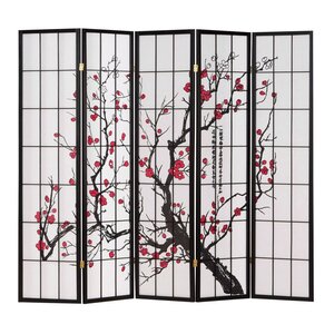 Paravent 5 pans Shoji cerisier