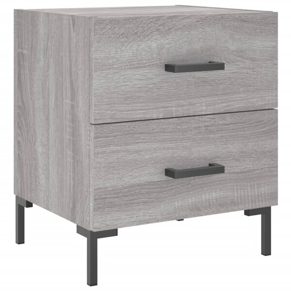 vidaXL Table de chevet sonoma gris 40x35x47 5 cm bois d’ingénierie