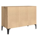 vidaXL Meuble TV Chêne artisanal Chêne artisanal Bois d'ingénierie Moyen