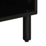 vidaXL Meuble TV noir 100x33 5x46 cm bois massif manguier brut