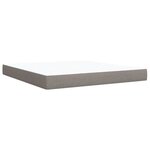 vidaXL Sommier à lattes de lit avec matelas Taupe 180x200 cm Tissu