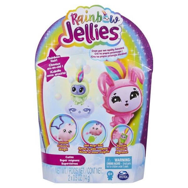 PACK DE 2 Rainbow Jellies - 6056246 - Coffret Kit pour créer ses personnages - Modele aléatoire - Jouet enfants a partir de 6 ans