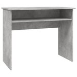 Bureau table poste de travail meuble d'ordinateur informatique étude 90 x 50 x 74 cm bois d'ingénierie gris 02_0023850
