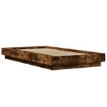 vidaXL Cadre de lit sans matelas chêne fumé 100x200 cm