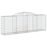 vidaXL Paniers à gabions arqués 5 Pièces 300x50x100/120 cm fer galvanisé