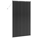 vidaXL Store de Fenêtre avec des rideaux Noir Aluminium