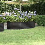 vidaXL Lit surélevé de jardin Acier enduit de poudre Anthracite
