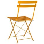 vidaXL Chaise de jardin pliante 2 Pièces Moutarde 42 x 46 x 82cm Acier